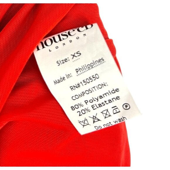 House Of CB Valentina Bodycon One Shoulder Midi Dress Red Size XS NWOT - Picture 10 of 10